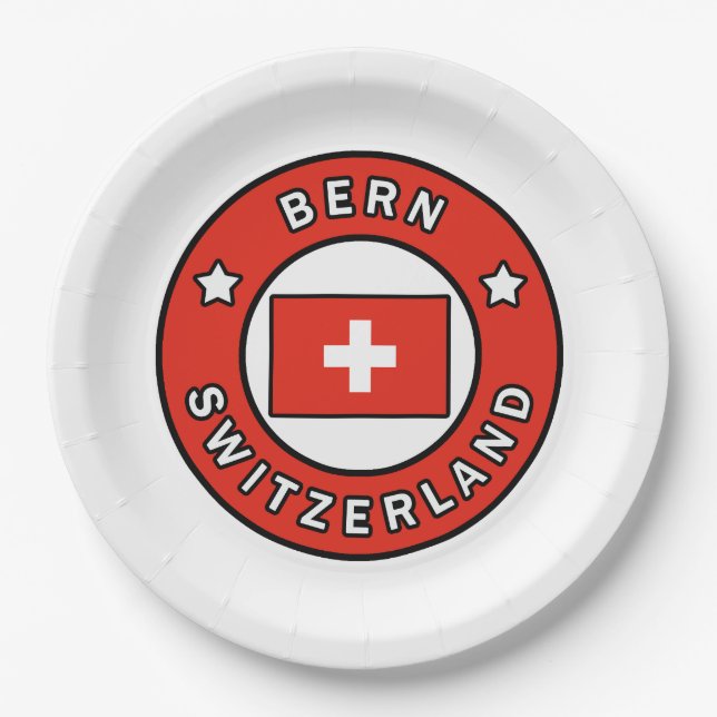 Bern Switzerland Paper Plate (Front)