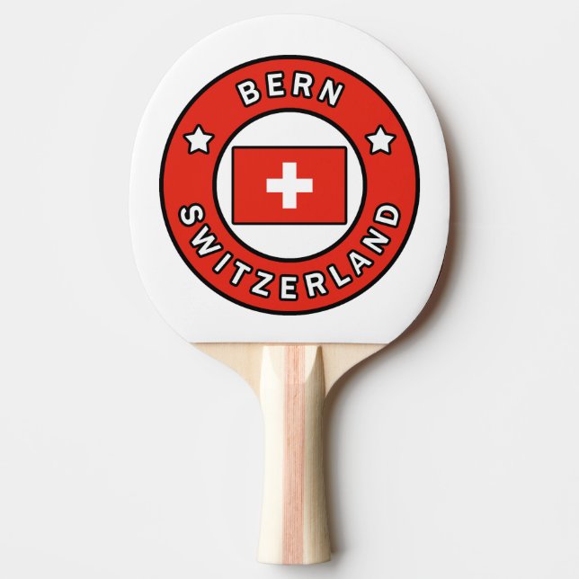 Bern Switzerland Ping Pong Paddle (Front)