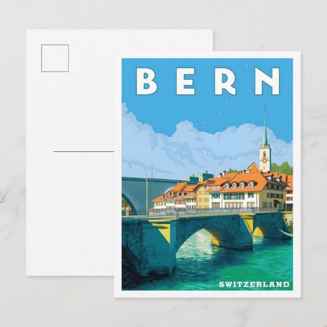 Bern Switzerland Vintage Travel  Postcard (Front/Back)