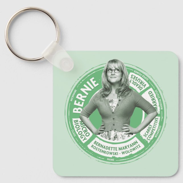Bernadette Info Graphic Keychain (Front)
