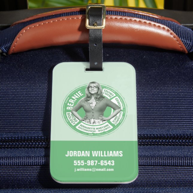 Bernadette Info Graphic Luggage Tag (Front Insitu 2)