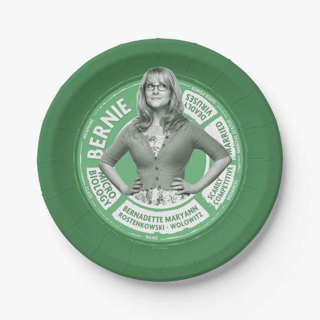 Bernadette Info Graphic Paper Plate (Front)