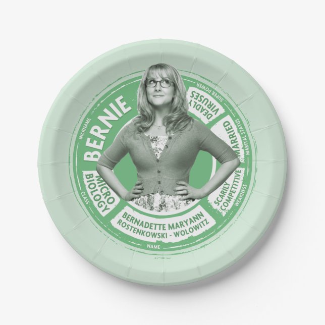 Bernadette Info Graphic Paper Plate (Front)