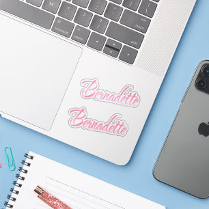 Bernadette name in pink cursive script x2