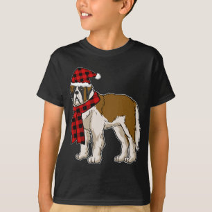 Bernard Buffalo Plaid St. Bernard Dog Lover Christ T-Shirt