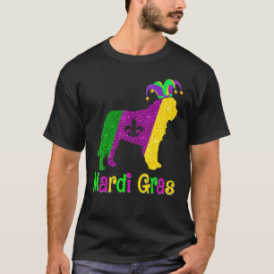 Bernard Dog Lover Mardi Gras Carnival Jester T-Shirt