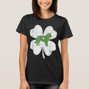 Bernard St Patricks Day Lover Irish Shamrock Dog L T-Shirt