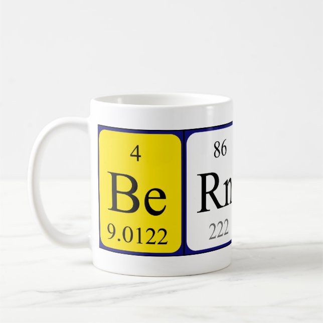 Bernard tasse de nom de table périodique (Gauche)