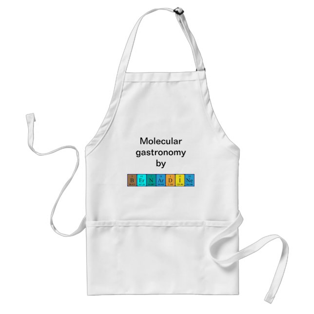 Bernardine periodic table name apron (Front)