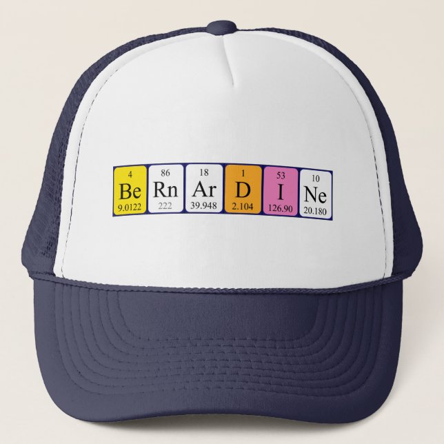 Bernardine periodic table name hat (Front)