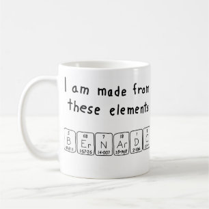 Bernardo periodic table name mug