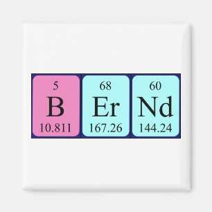 Bernd periodic table name magnet