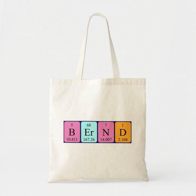 Bernd periodic table name tote bag (Front)