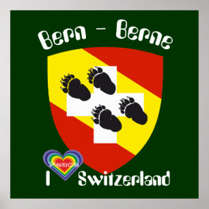 Berne, Berne, Berna, Bear, Switzerland, Suisse, Po Poster
