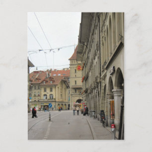 Berne old city - Arcades and clocktower Postcard