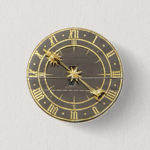 berne zytglogge clock 1 inch round button
