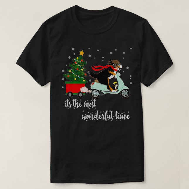 Bernedoodle Bernese Christmas matching Pyjamas Sno T-Shirt (Design Front)
