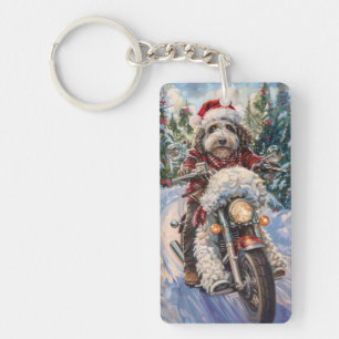 Bernedoodle Chien équitation Moto Noël