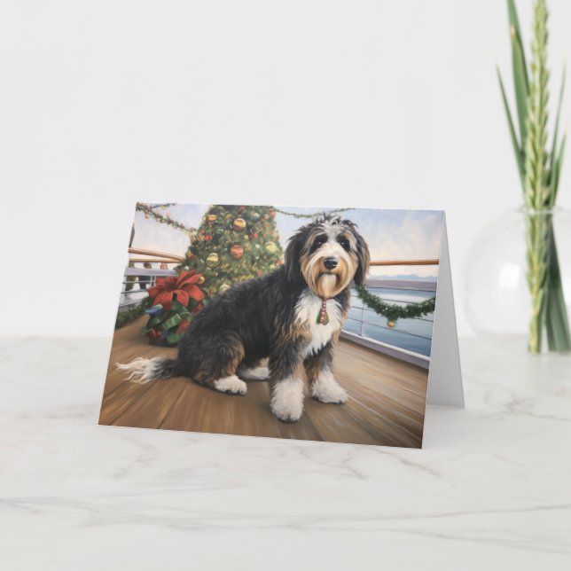 Bernedoodle Christmas Cruise: Pawsome Holiday  Card (Front)