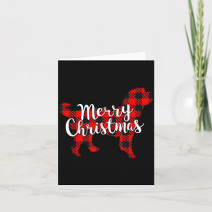 Bernedoodle Christmas Dog Mom Dad Pet Plaid Gift F Card