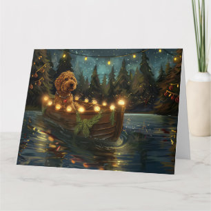 Bernedoodle Christmas Festive Voyage Card
