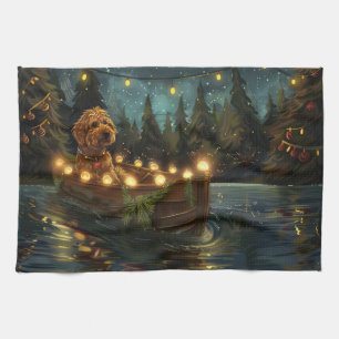 Bernedoodle Christmas Festive Voyage Kitchen Towel