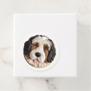 Bernedoodle Dog 3D Inspired Favour Tags
