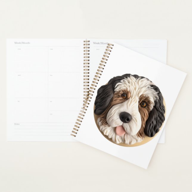 Bernedoodle Dog 3D Inspired Planner (Display)