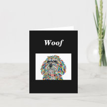 Bernedoodle Dog Blank Note Card