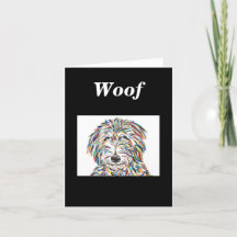 Bernedoodle Dog Blank Note Card