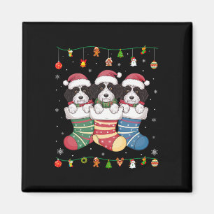 Bernedoodle Dog In Christmas Men Women Kids Xmas P Magnet