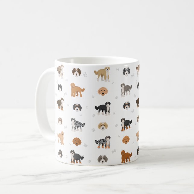 Bernedoodle dog mix Coffee Mug (Front Left)
