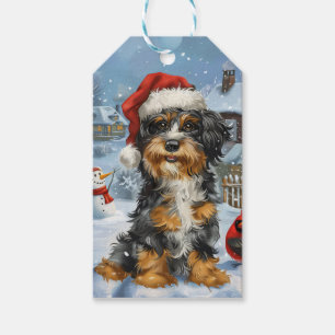 Bernedoodle Dog Winter Wonderland Christmas Gift Tags