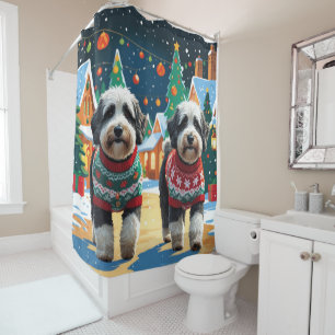 Bernedoodle Dogs Christmas Snow Holiday