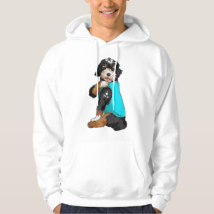 Bernedoodle I Love Dad Tattoo Apparel, Dog Dad Gif Hoodie
