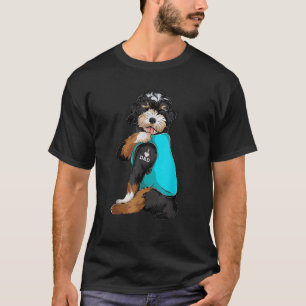 Bernedoodle I Love Dad Tattoo Apparel Dog Dad Gift T-Shirt