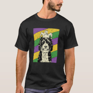 Bernedoodle Jester Mardi Gras Doodle Dog Mom or Da T-Shirt