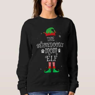 Bernedoodle Mom Dog Elf Funny Christmas Pajama Xma Sweatshirt