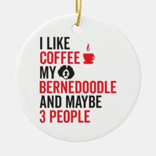 Bernedoodle Owner Doodle Dog Lover Coffee Funny  Ceramic Ornament