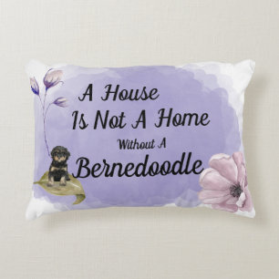 Bernedoodle Throw Pillow