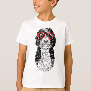 Bernedoodle Valentines Day Doodle Dog mom Dog Love T-Shirt