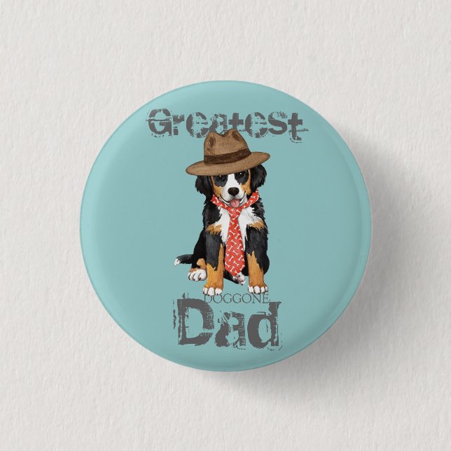Berner Dad 1 Inch Round Button (Front)