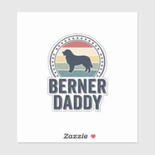 Berner Daddy Vintage Dog Dad Vector Shirt Design_1