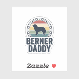 Berner Daddy Vintage Dog Dad Vector Shirt Design_1