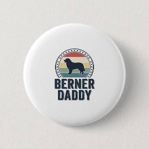 Berner Daddy Vintage Dog Dad Vector Shirt Design_1 2 Inch Round Button