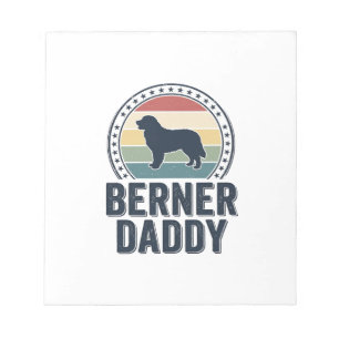 Berner Daddy Vintage Dog Dad Vector Shirt Design_1 Notepad