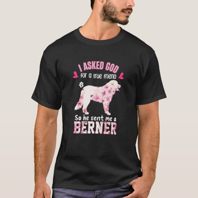 Berner Dog  Christmas  Cute Berner Dog Pet Owner T-Shirt (Front)