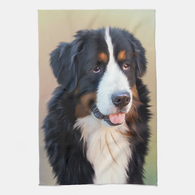 Berner Sennenhund Kitchen Towel (Vertical)