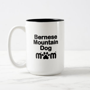 Bernese Dog Mom, Bernese Mom, Berner Dog Mom Two-Tone Coffee Mug