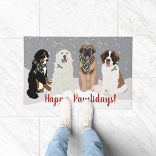 Bernese Leonberger Great Pyrenees Christmas Doormat